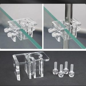 Acrylic Water Pipe Clamps 2pcs — Aquarium Inflow/Outflow Holder (5–16mm) | PlantedPro